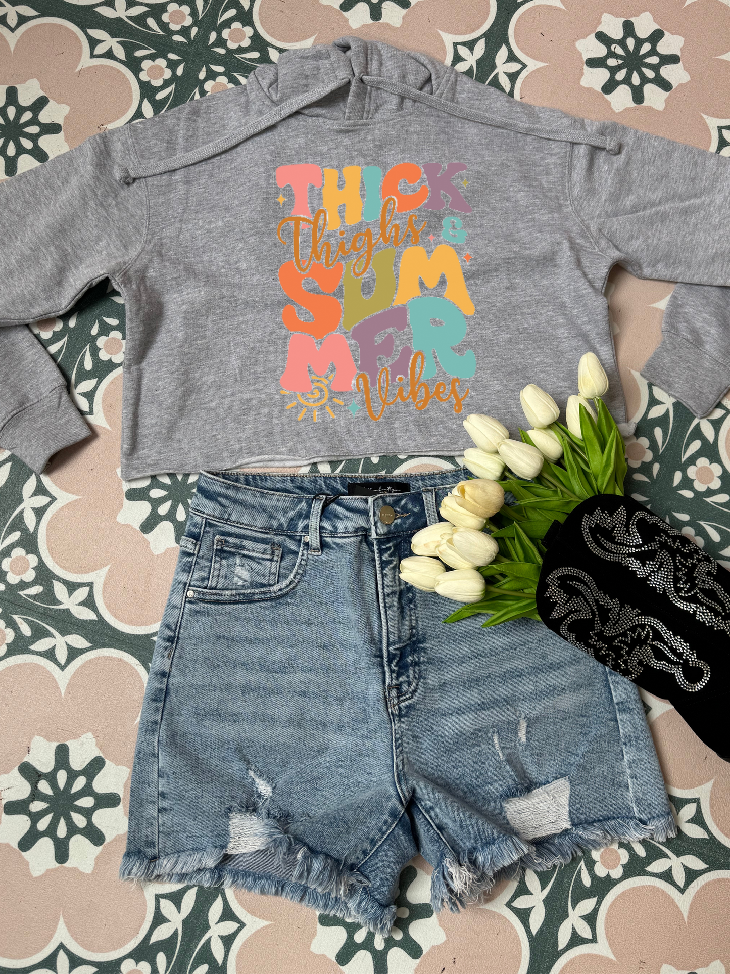 Thick Thighs And Summer Vibes Graphic