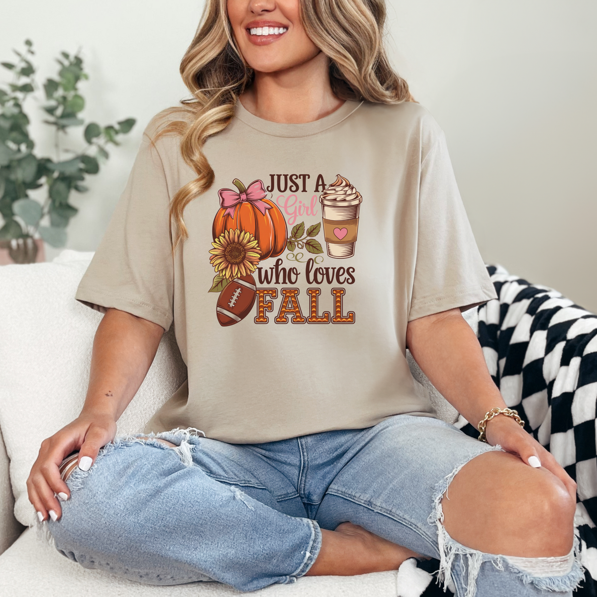 Just a Girl Fall Graphic Tee