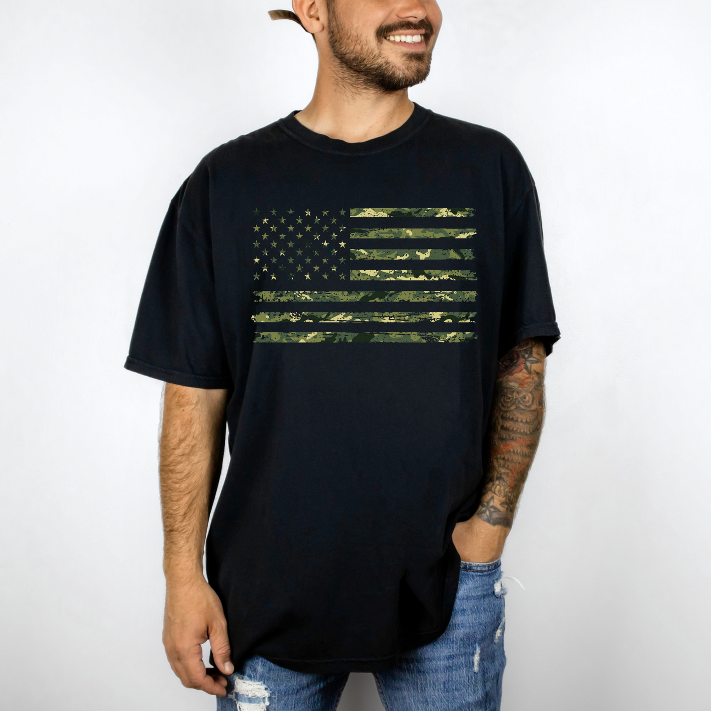 Camo Flag Graphic Tee