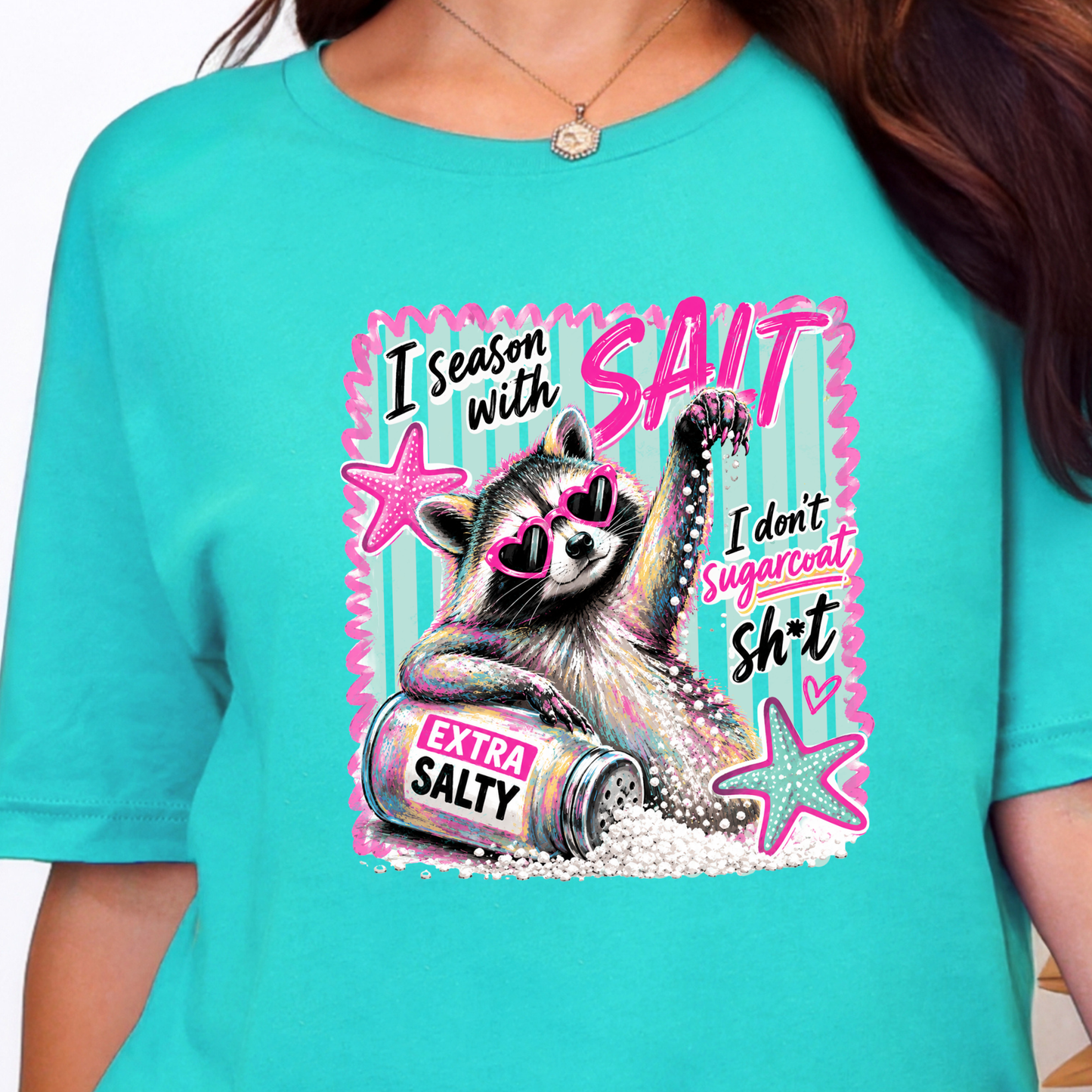 Season with Salt Raccoon Graphic Tee