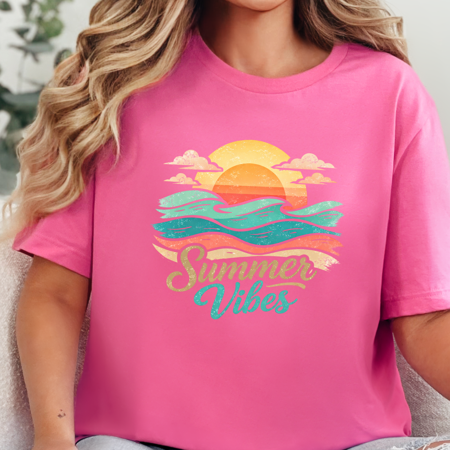 Summer Vibes Sunset Graphic Tee