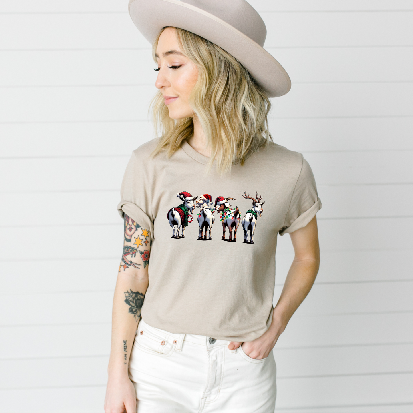 Christmas Goats Graphic Tee