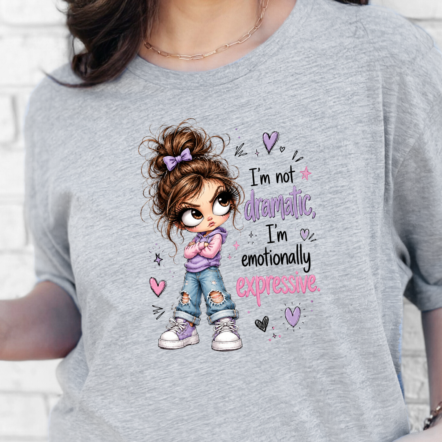 Dramatic Girl Graphic Tee