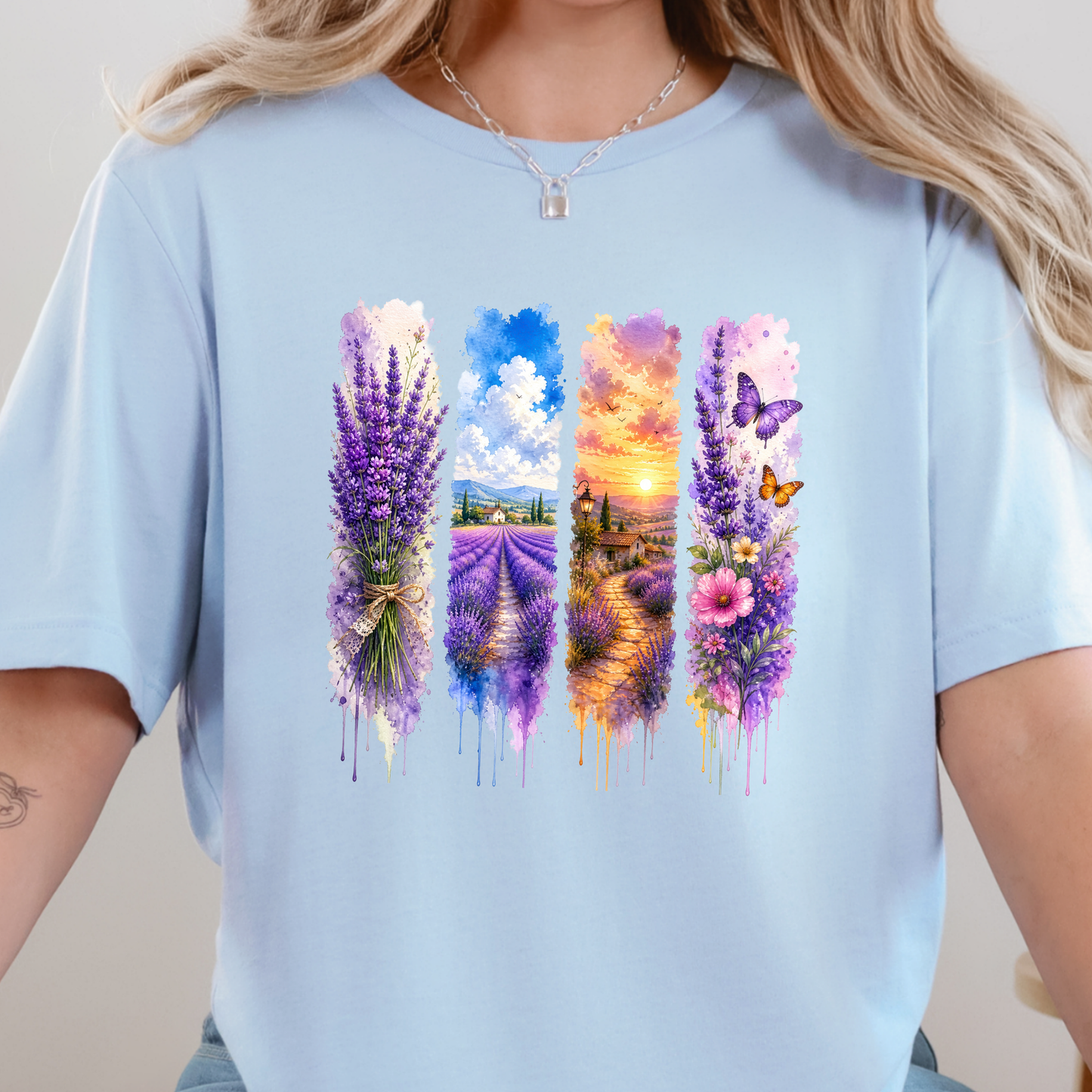 Watercolor Summer Purple Graphic Tee