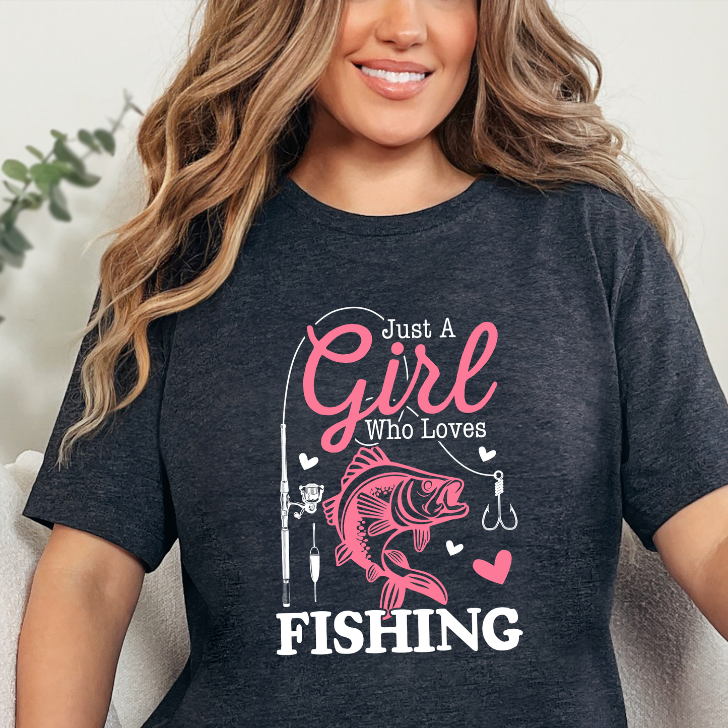 Just A Girl Who Loves Fishing Graphic Tee
