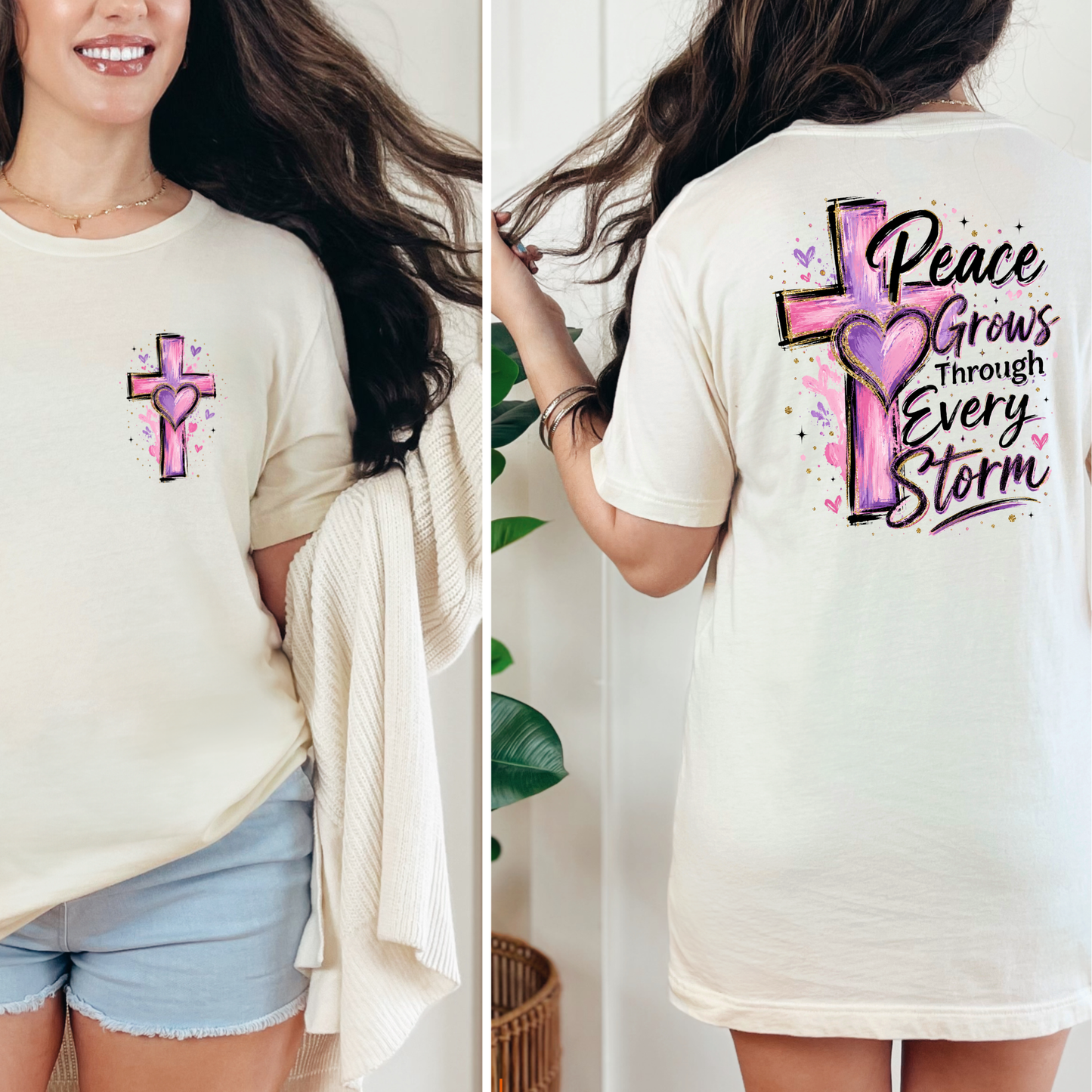 Peace Grows Through Every Storm Graphic Tee