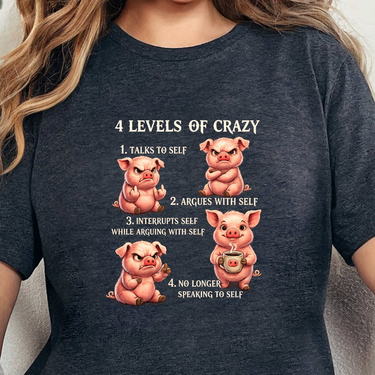 4 Levels of Crazy Graphic Tee