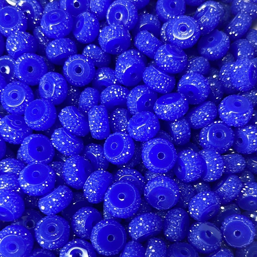 Bling Spacers Beads Royal Blue - 12mm - 10 pack