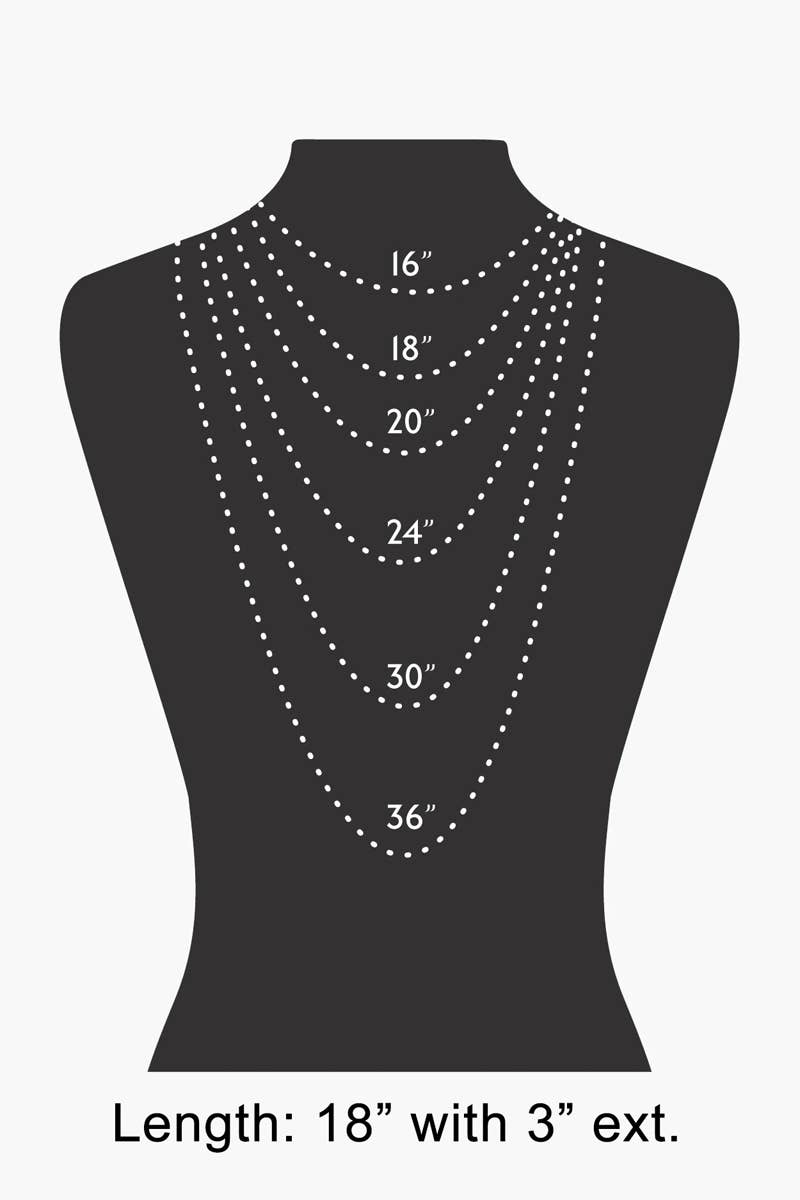 Mini Clover And Hoop Charms Chain Necklace