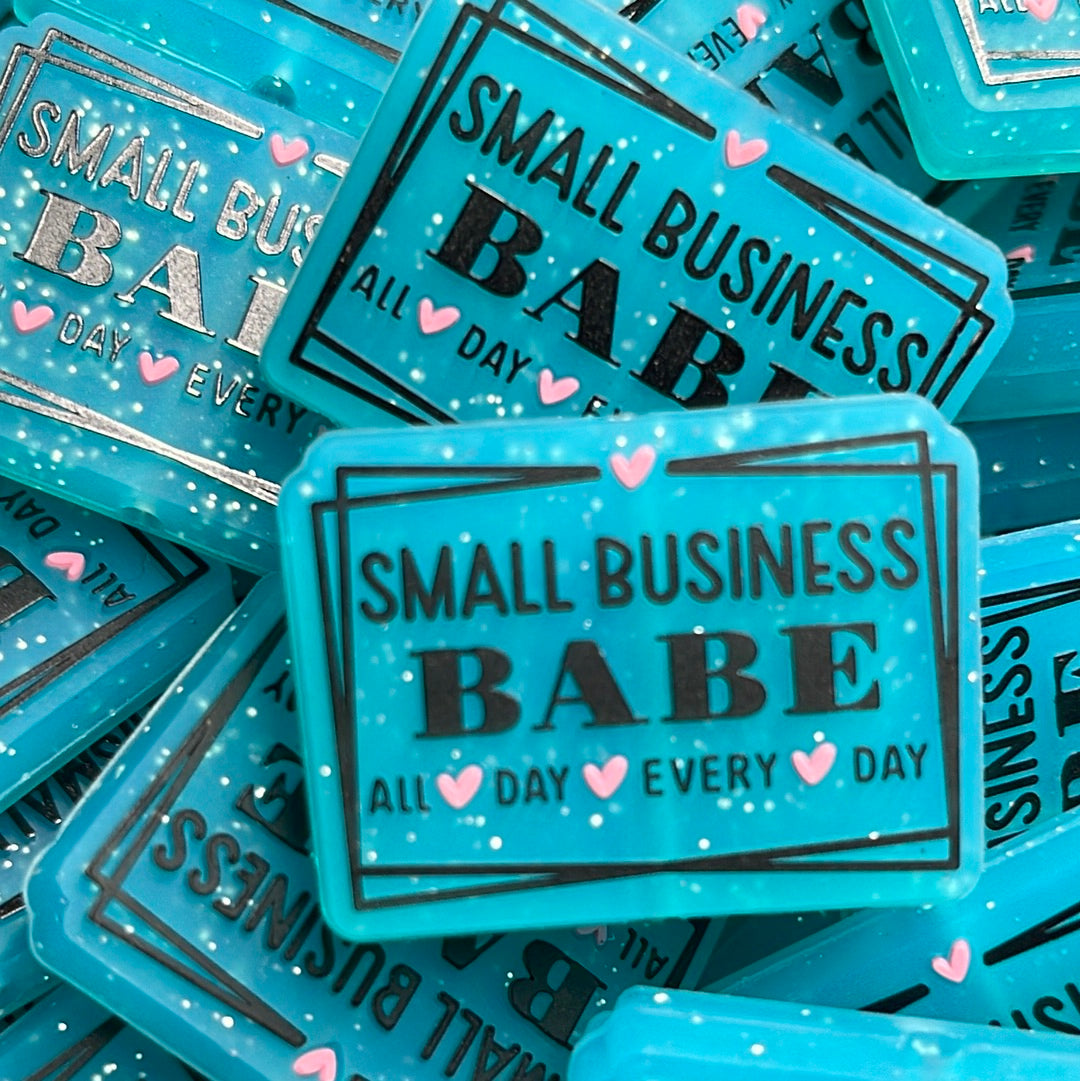 Small Business Babe Turquoise Silicone Focal - Exclusive Collab with AS Craft Supply & TaTNCS