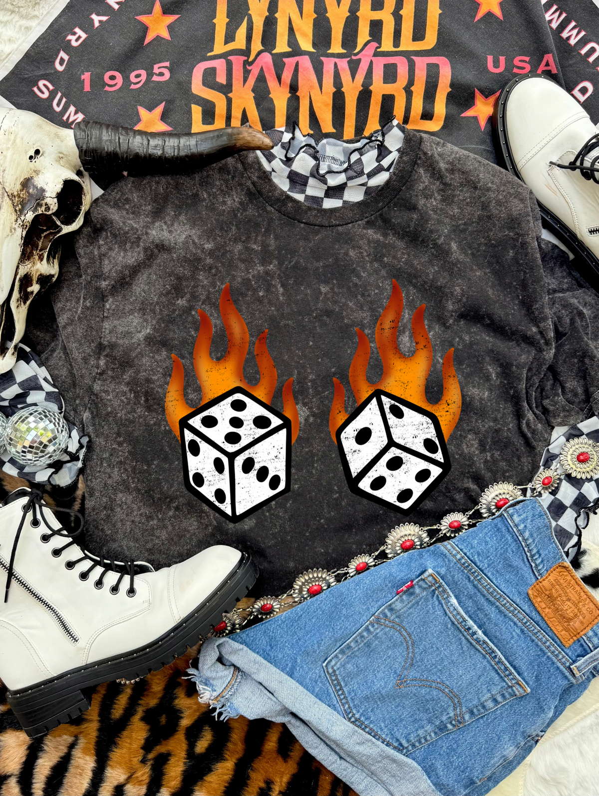 Flamin Dice Tee