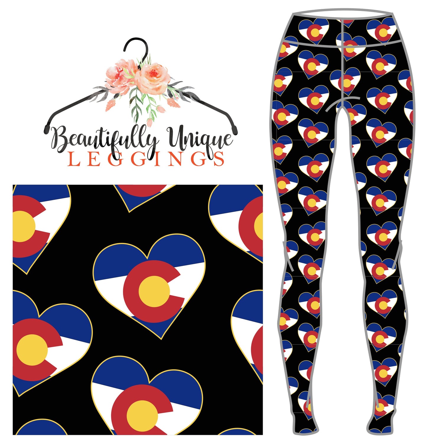 SUPER CLEARANCE Colorado Love (Exclusive) - High-quality Handcrafted Vibrant Leggings