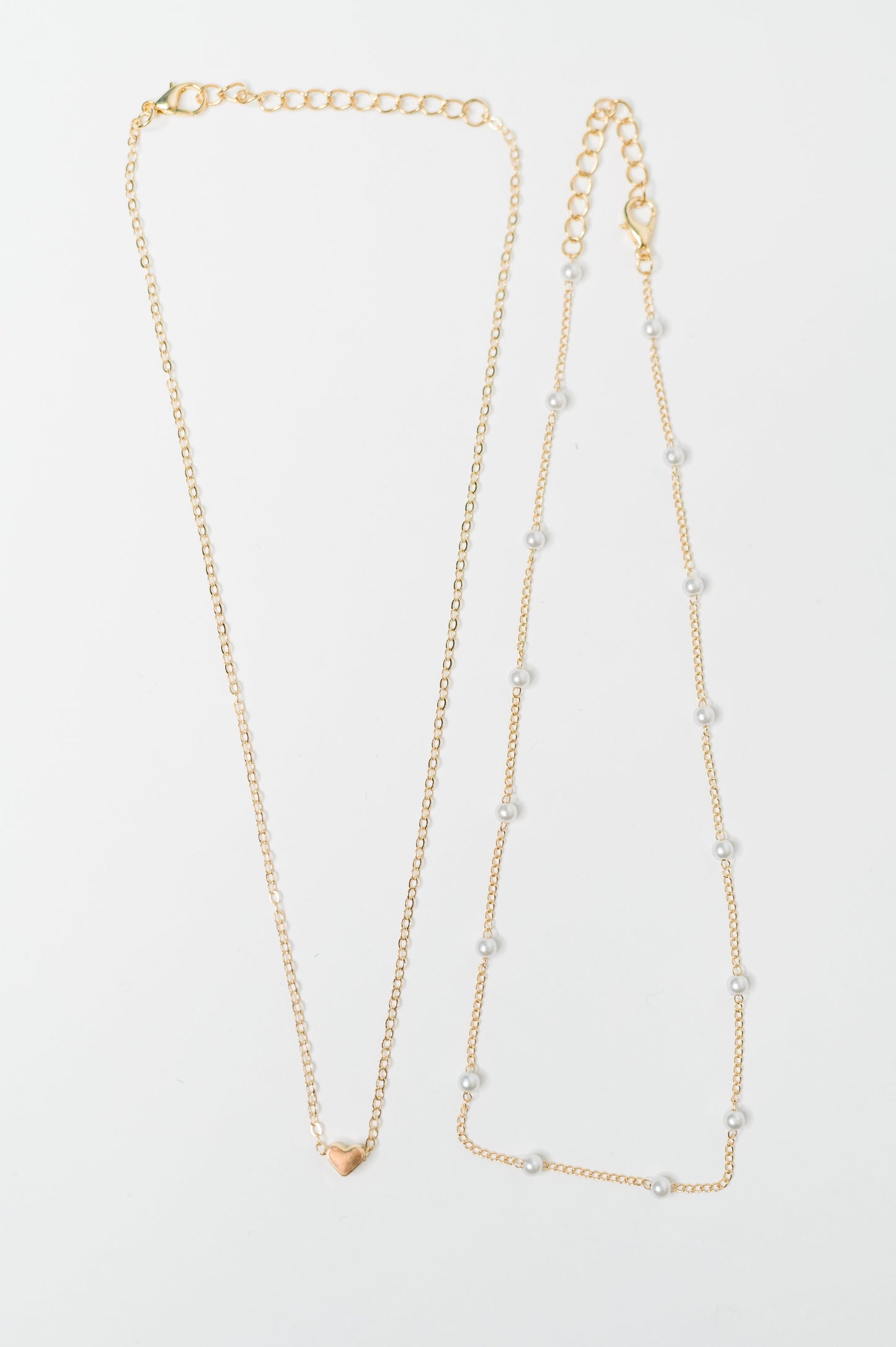 Heart of Gold Pendant Necklace Layered Set in Gold