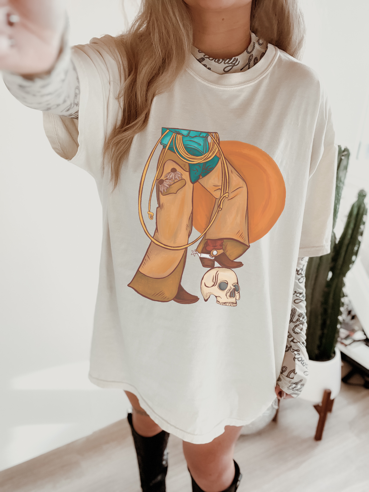 Dusty leather tee