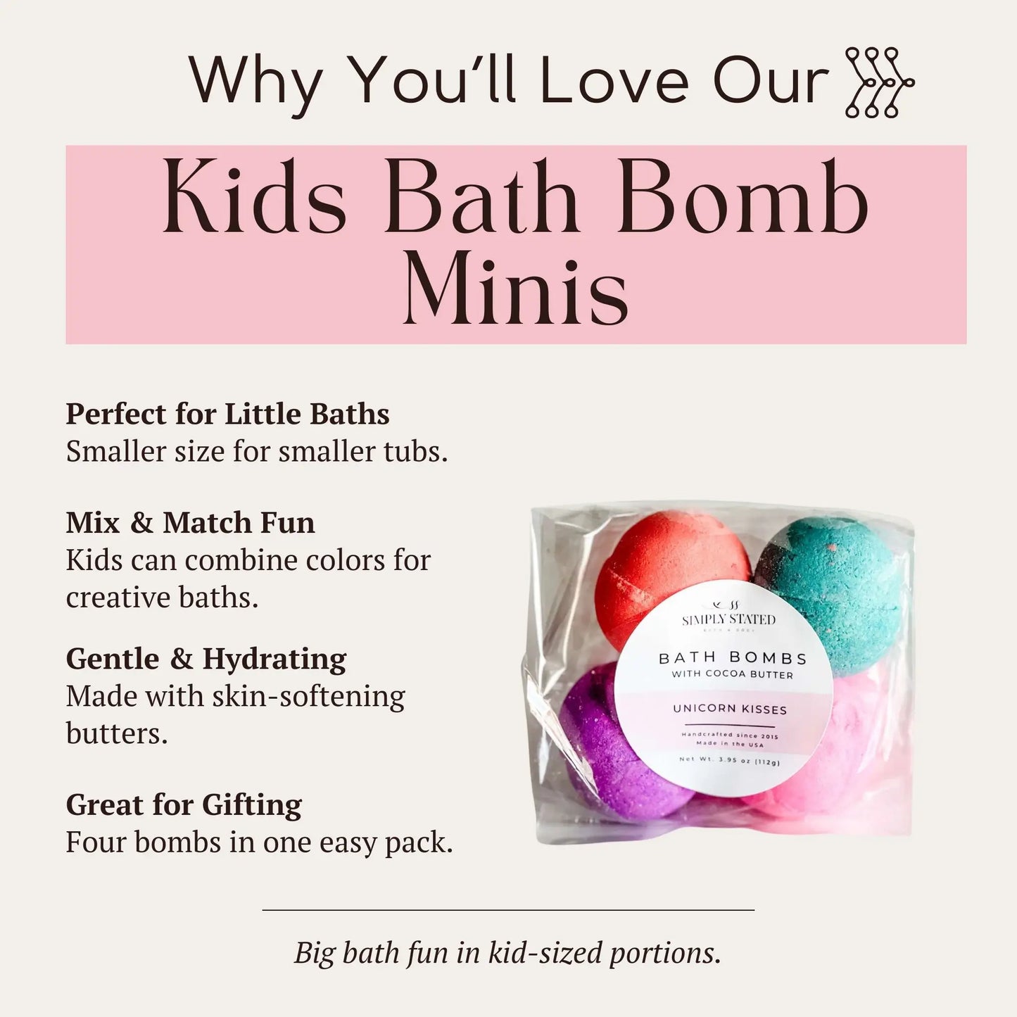 Fruity Loops Kids Bath Bomb Pack (4 Mini Bath Bombs)
