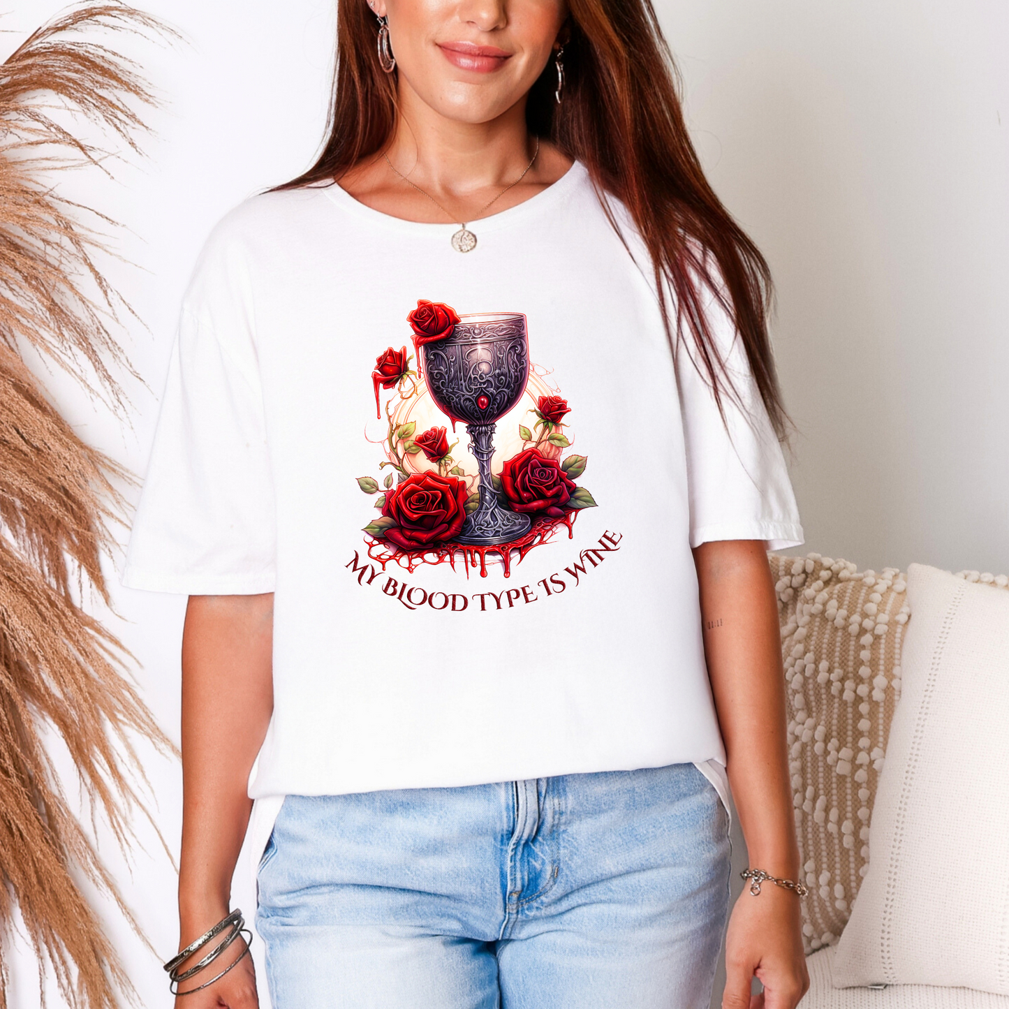 Wine Blood Type Graphic Tee