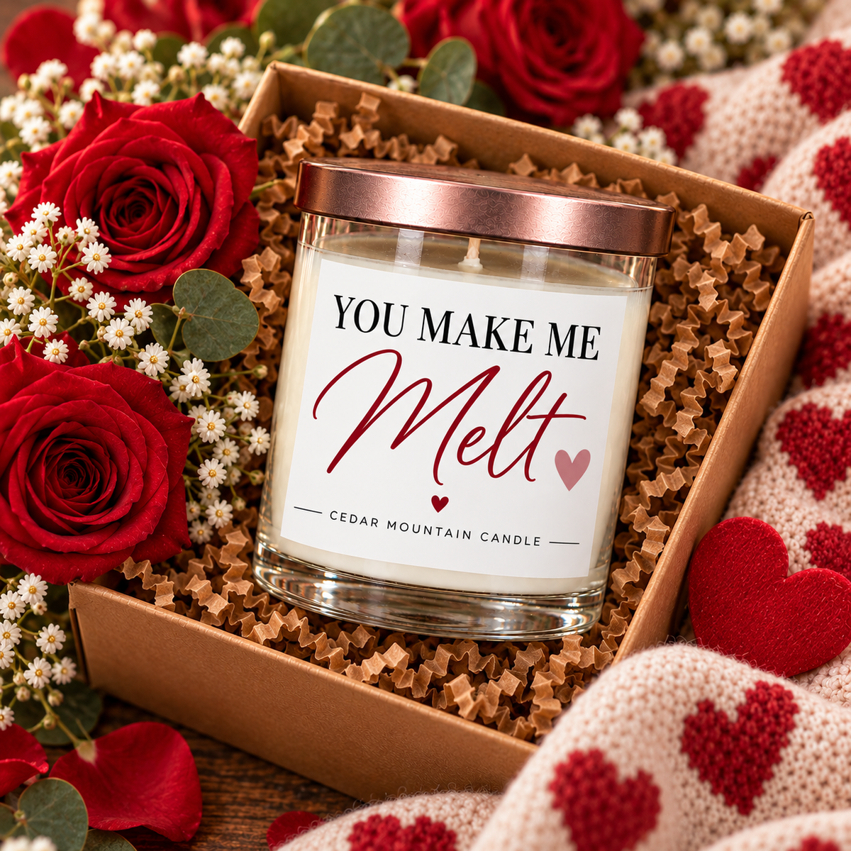 You Make Me Melt – Sugared Shortbread (Vanilla Bean Noel) | Valentine's Day 9 oz Whiskey Jar Candle