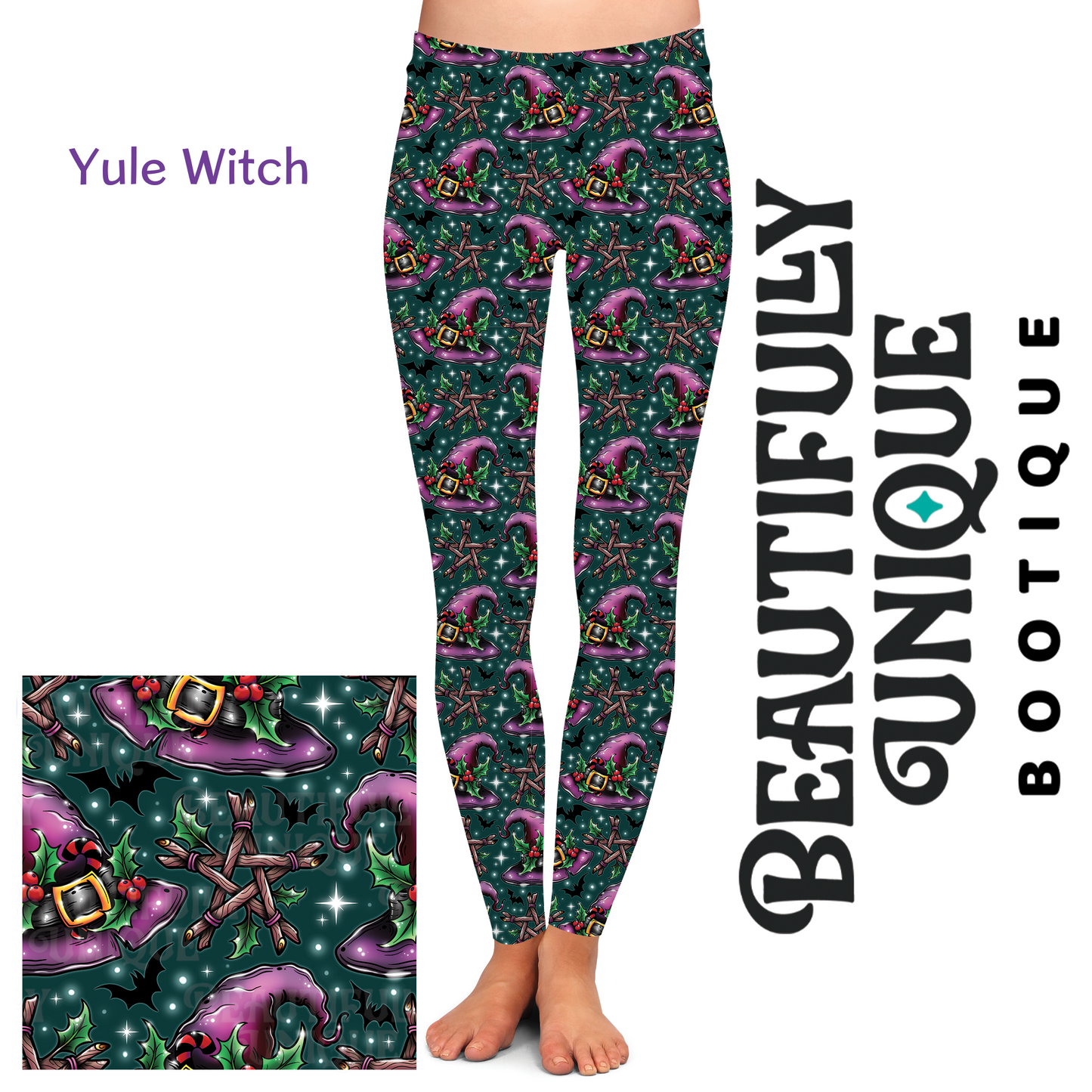 Yule Witch Exclusive Leggings - High-quality Handcrafted Vibrant