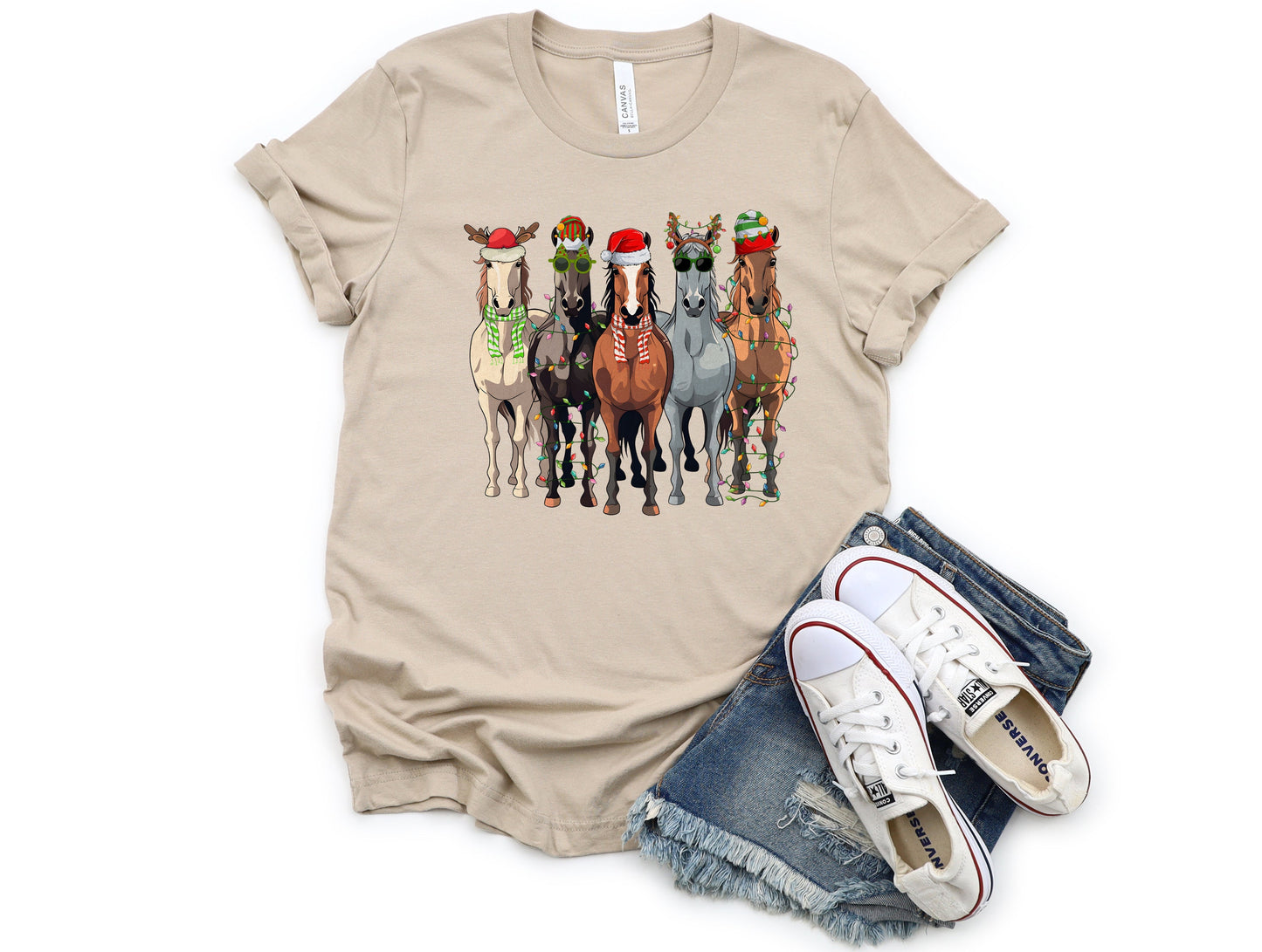 Christmas Horses Graphic Tee