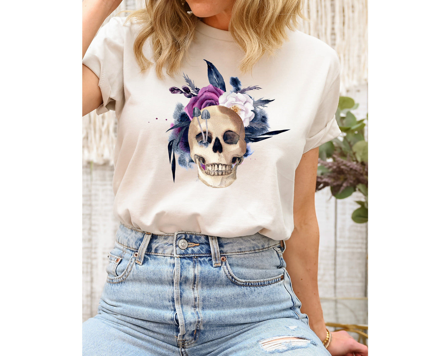 Halloween Skull Graphic Tee