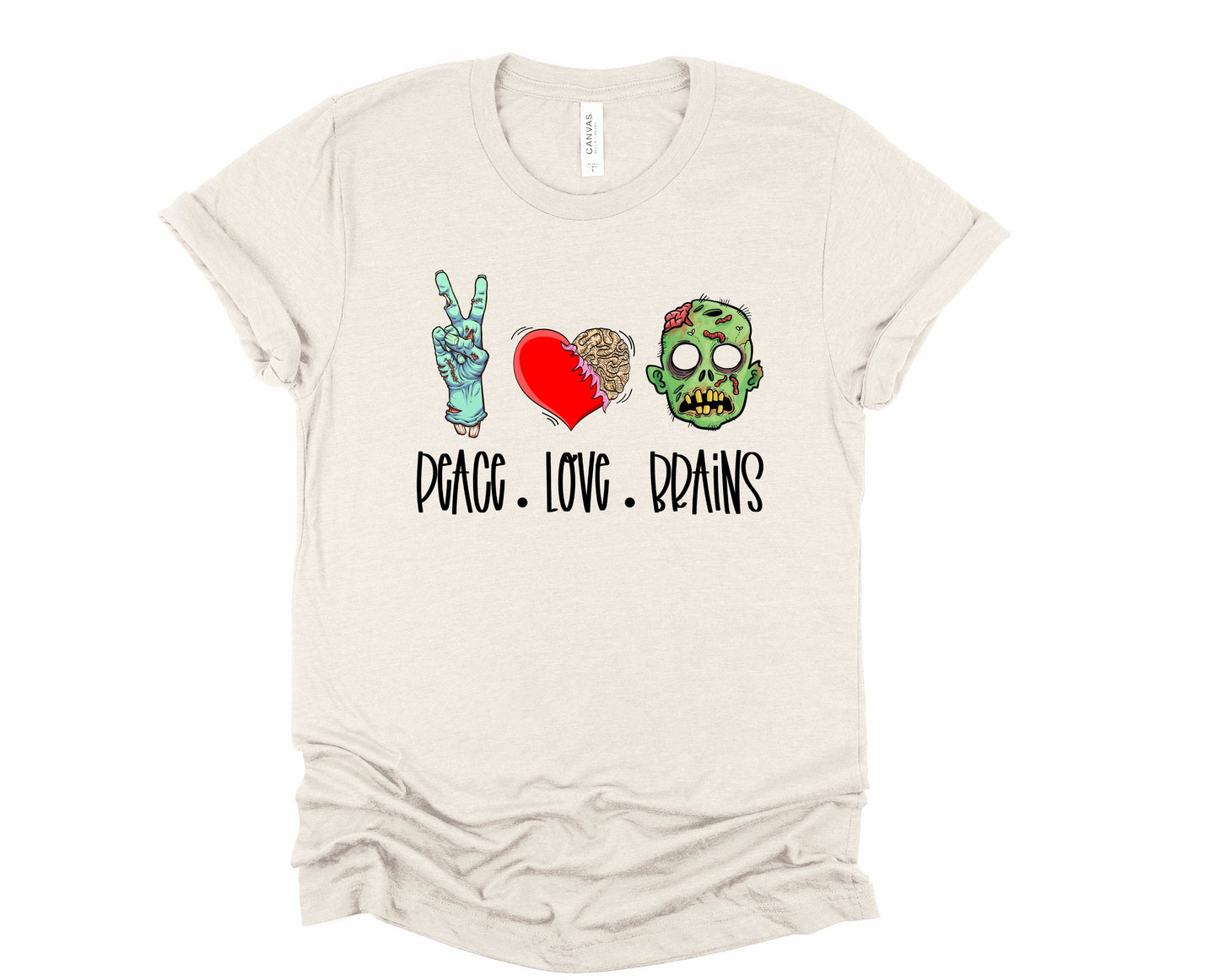 Peace Love Brains Graphic Tee