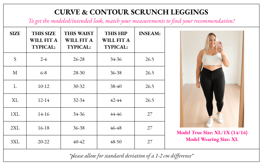 PRE - ORDER Curve & Contour Scrunch Leggings - 5/26 - Girl Code Couture