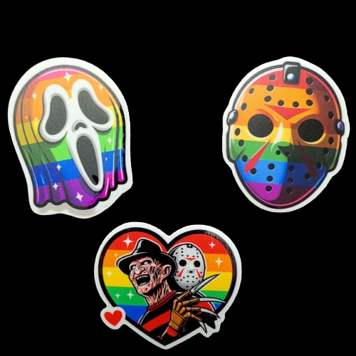 Ghostface Rainbow Pride Sticker