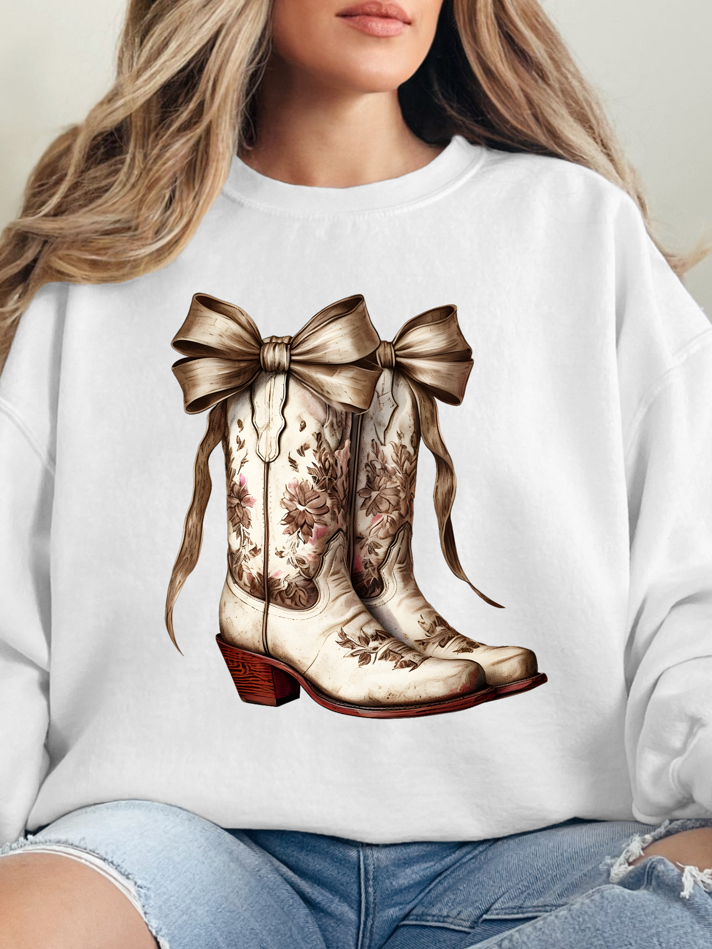 Dusty Boots Collection Beige Graphic