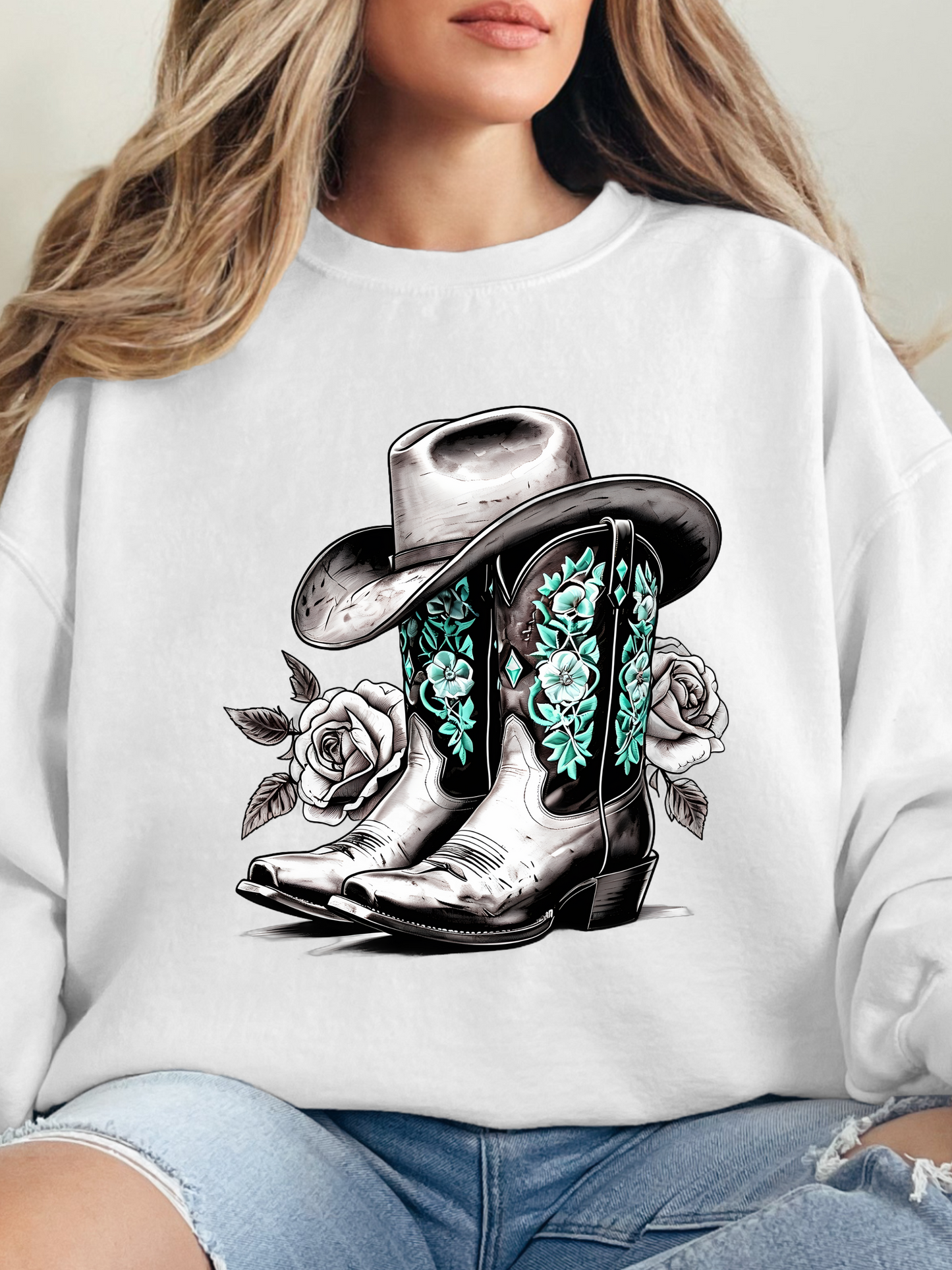 Dusty Boots Collection Grey Graphic