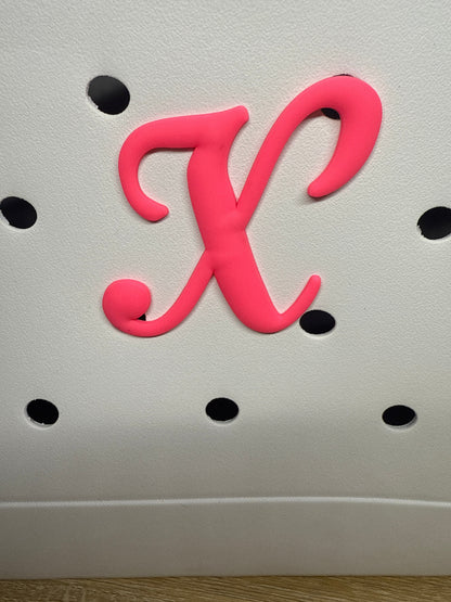 RDBOGGLETS Pink-  Decorative Alphabet Lettering Accessories Compatible with Bogg Bags