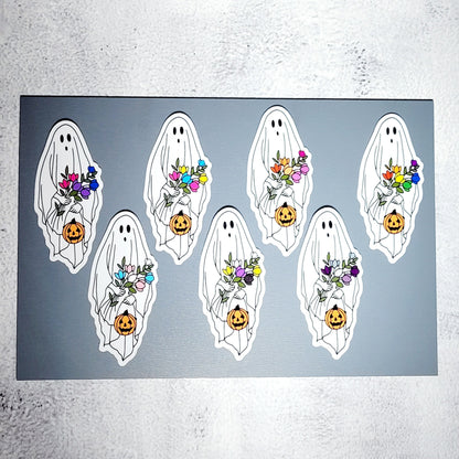 Spooky Ghost Pride Flag Sticker