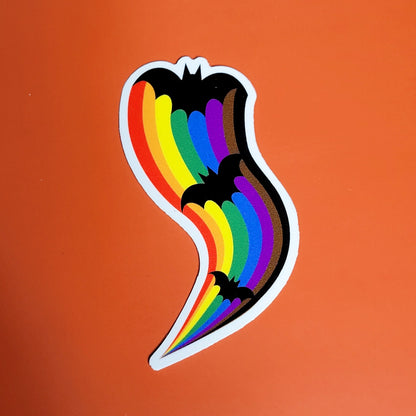 Spooky Bats Rainbow Pride Sticker