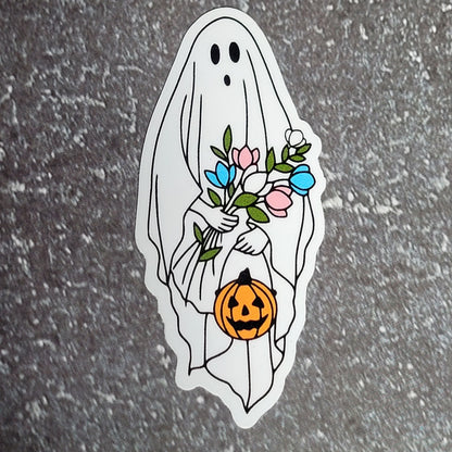 Spooky Ghost Pride Flag Sticker