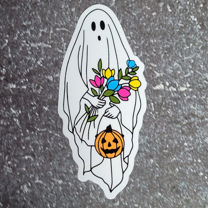Spooky Ghost Pride Flag Sticker