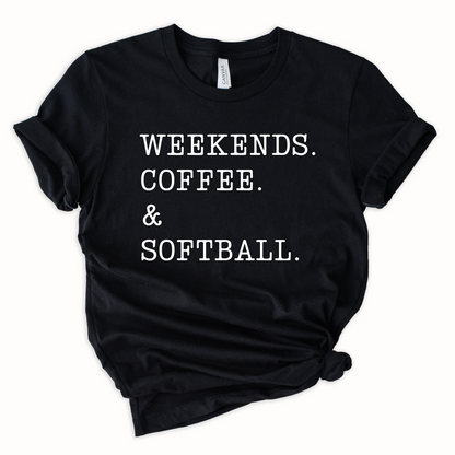 Coffee & Softball Graphic Tee