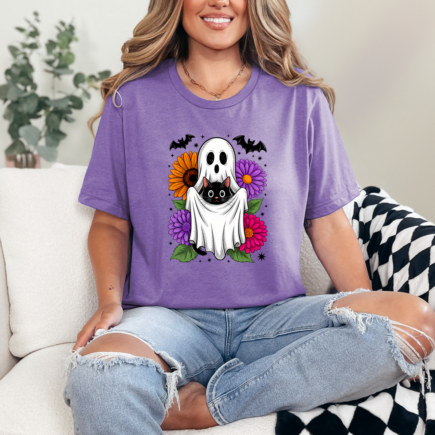 Cat and Ghost Graphic Tee