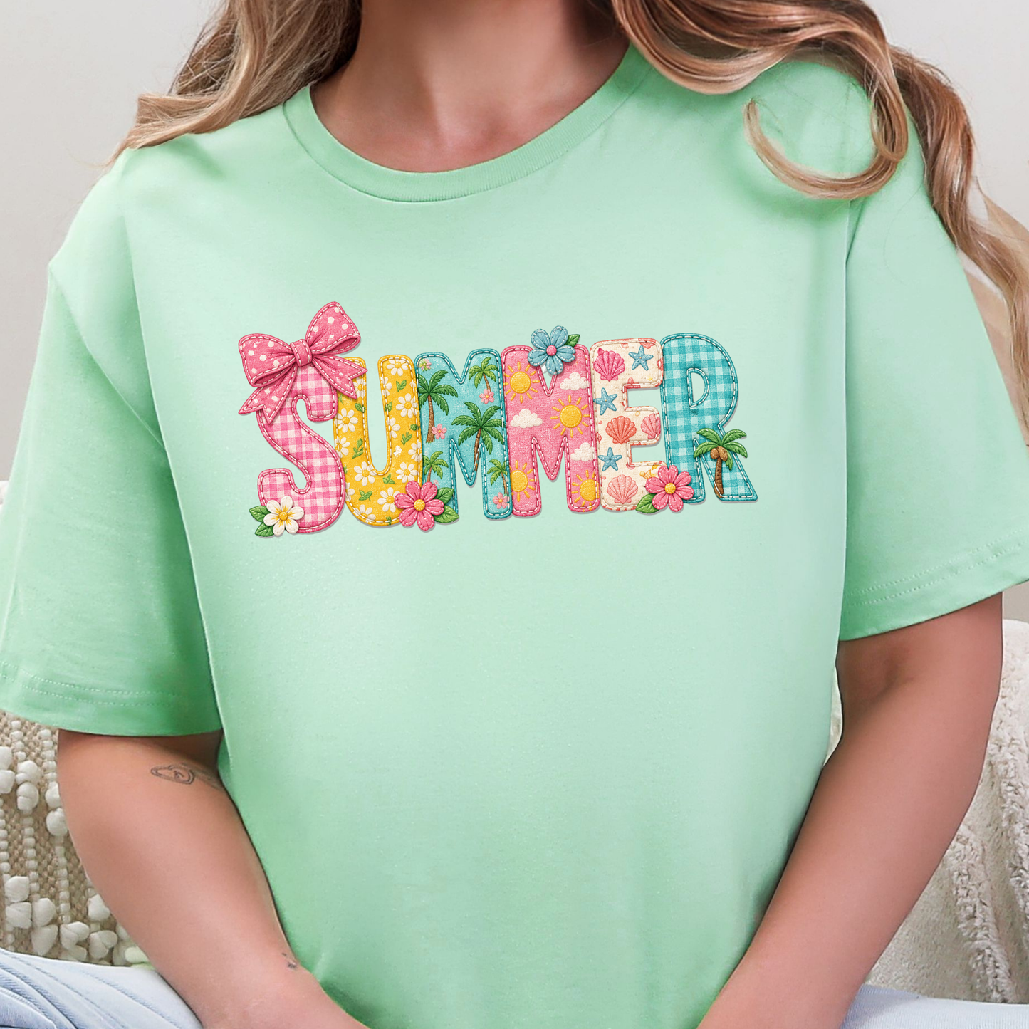 Summer Patchwork Graphic Tee