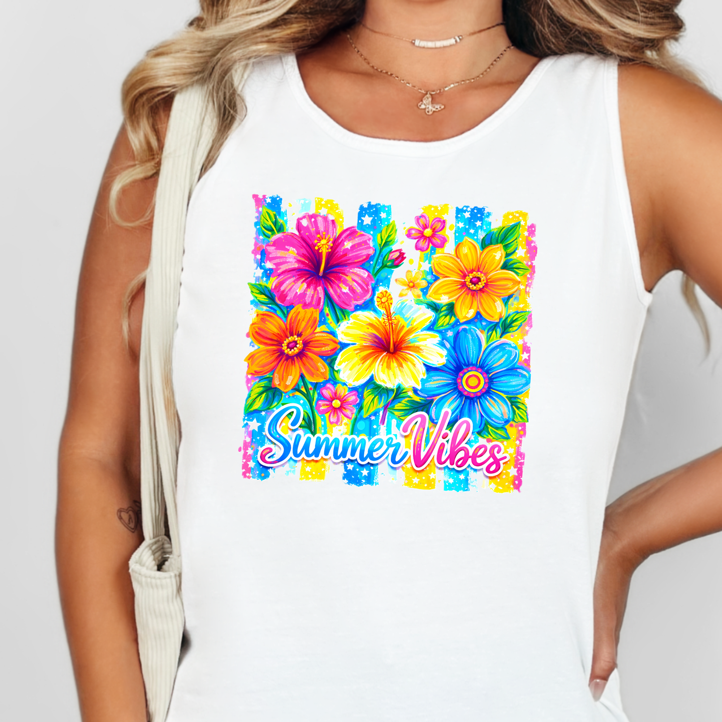 Coastal Summer Vibes Graphic Tank Top