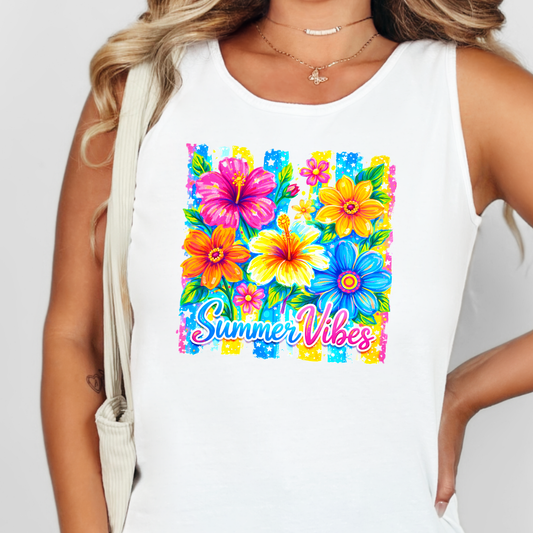 Coastal Summer Vibes Graphic Tank Top