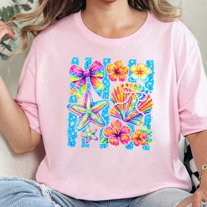 Coastal Preppy Shells Graphic Tee