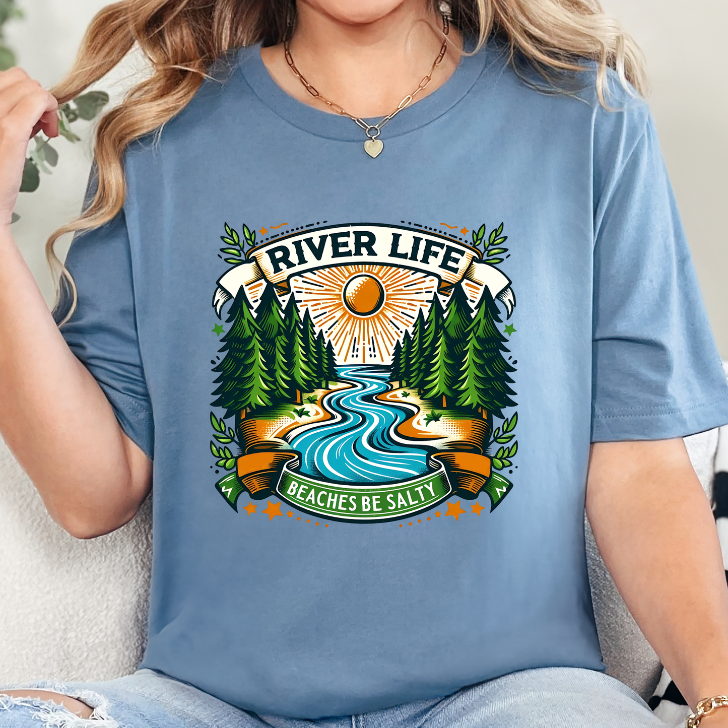 River Life Beaches Be Salty Graphic Tee