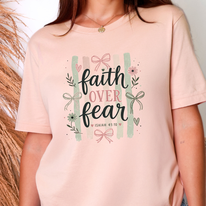 Faith over Fear Stripes Graphic Tee