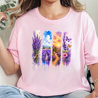 Watercolor Summer Purple Graphic Tee