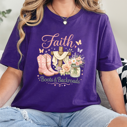Faith, Boots & Backroads Graphic Tee
