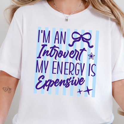 Introvert Energy is Expensive Graphic Tee