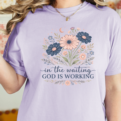 Floral God Is Waiting Graphic Tee