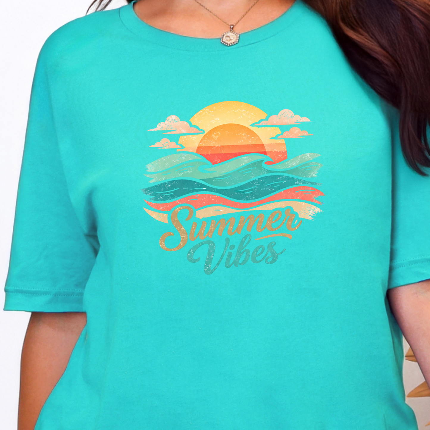 Summer Vibes Sunset Graphic Tee
