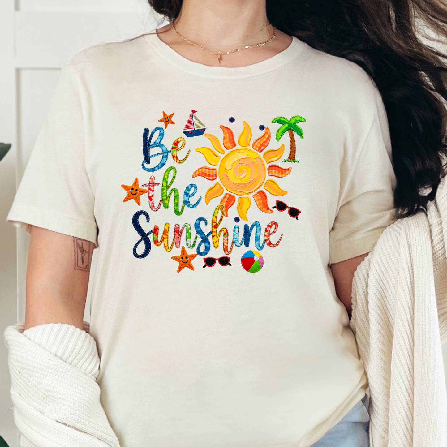 Patchwork Be The Sunshine Graphic Tee