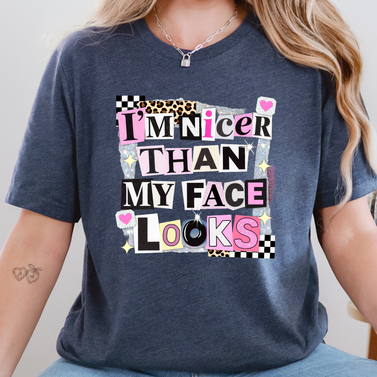 I'm Nicer Than My Face Graphic Tee
