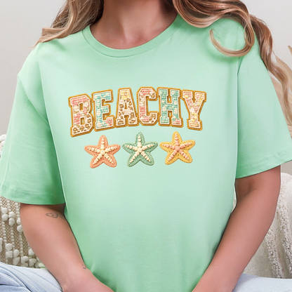 Beachy Floral Patchwork Graphic Tee
